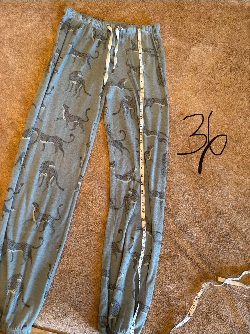 Honeydew Blue Leopard Print Pajama Set - Comfortable Sleepwear - Picture 7 of 9